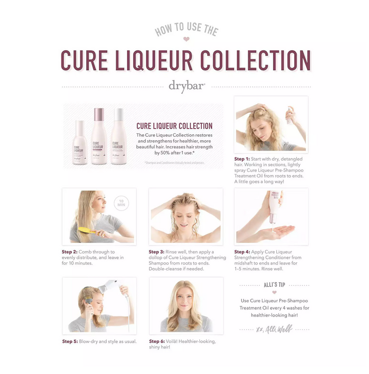 Drybar Cure Liqueur Restorative Pre-Shampoo Treatment Oil - 5oz