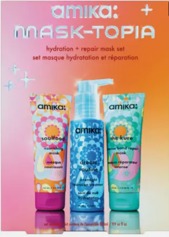 amika Mask-Topia Hydration + Repair Hair Mask Set