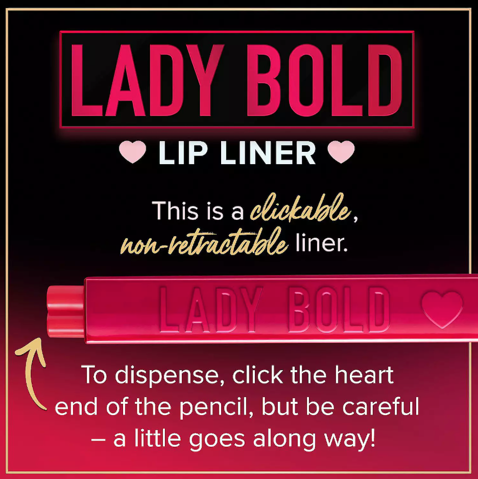 Too Faced Lady Bold Waterproof Longwear Lip Liner -0.008oz