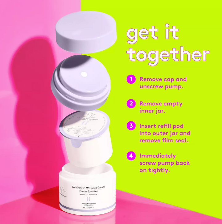 Drunk Elephant Lala Retro Nourishing Whipped Refillable Moisturizer