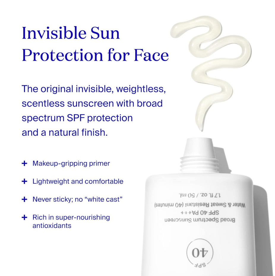 Supergoop! Unseen Sunscreen Invisible Broad Spectrum SPF 40 PA +++