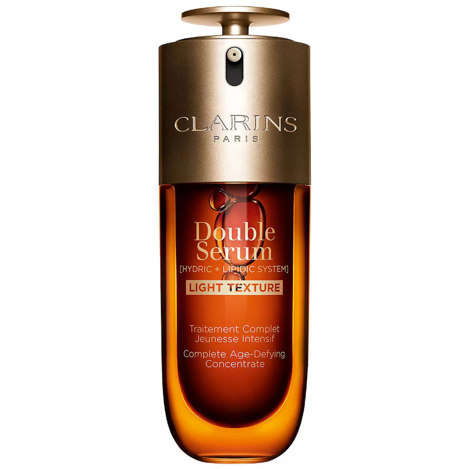 Clarins Double Serum Light Texture Anti Aging to Firm, Boost Radiance, Refine Pores