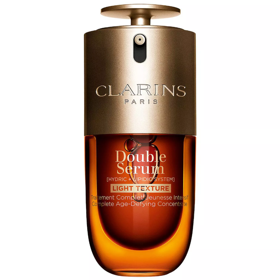 Clarins Double Serum Light Texture Anti Aging to Firm, Boost Radiance, Refine Pores